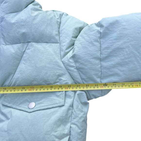 Zara Puffer Jacket Men's Green Mock Neck Long Sleeve Pocket Detail Zip-Up Small - Picture 14 of 17